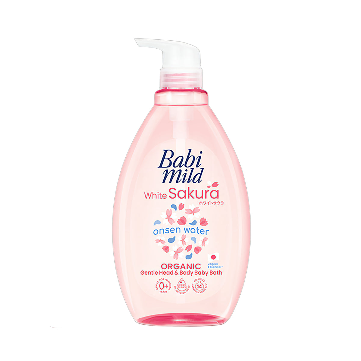 Baby Mild White Sakura Organic Head & Body Baby Bath 800 ml