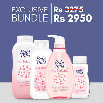 Babi Mild White Sakura Baby Care Bundle