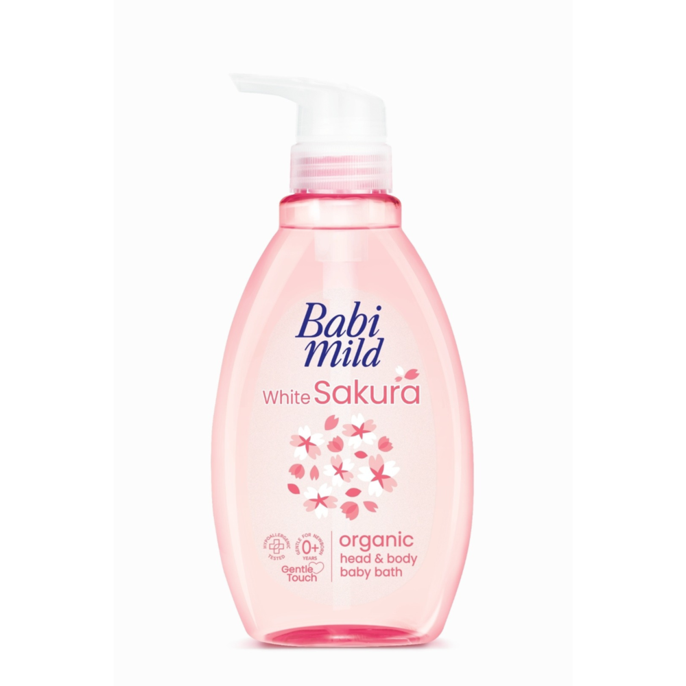 Baby Mild White Sakura Organic Head & Body Baby Bath 380 ml